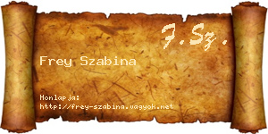 Frey Szabina névjegykártya