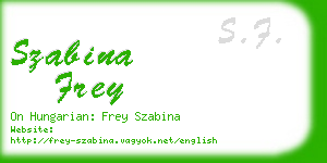 szabina frey business card